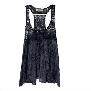 Testament Medium‎ Grey Crochet Tank Top